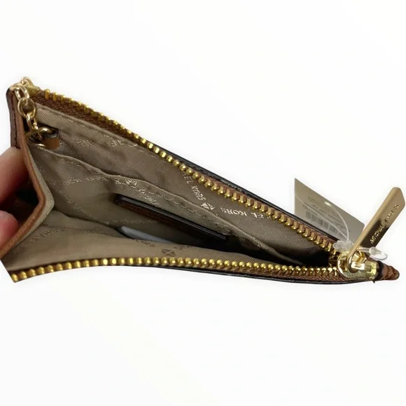 Michael Kors Tan Leather Keychain Pouch - Picture 4 of 8